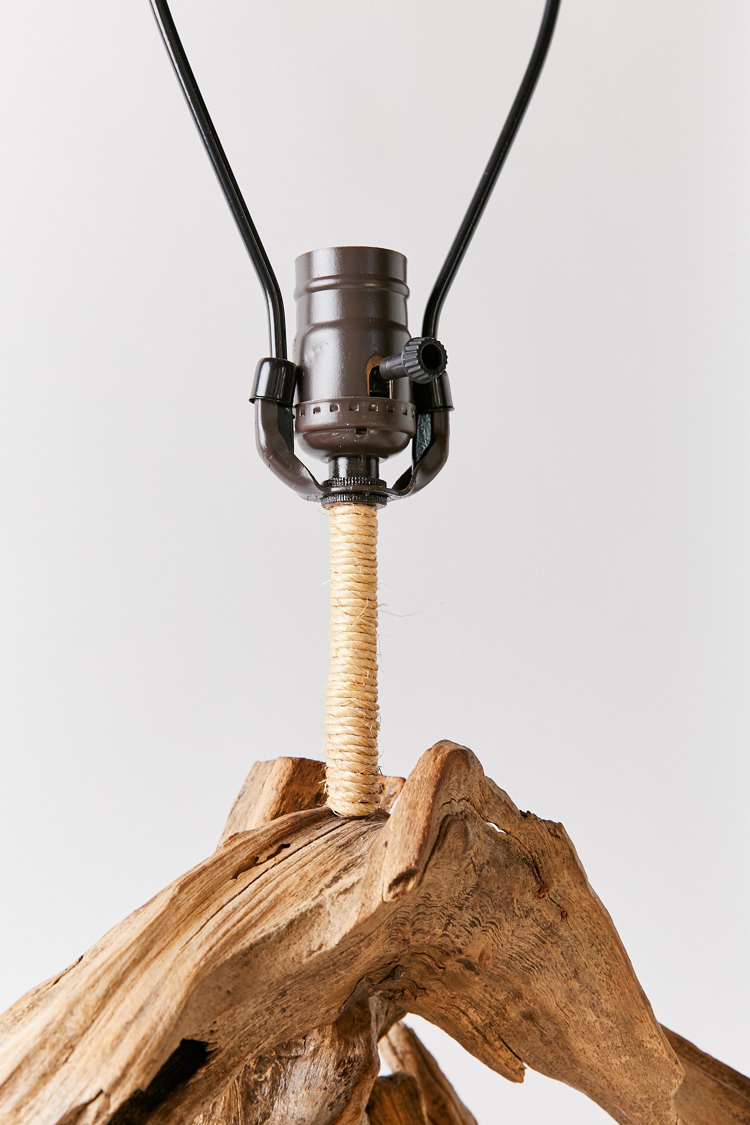 American Sculptural Driftwood Lamp For Sale