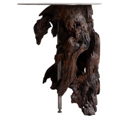 Sculptural Driftwood
Steel Side Table – Natural Wabi-Sabi Modern Design