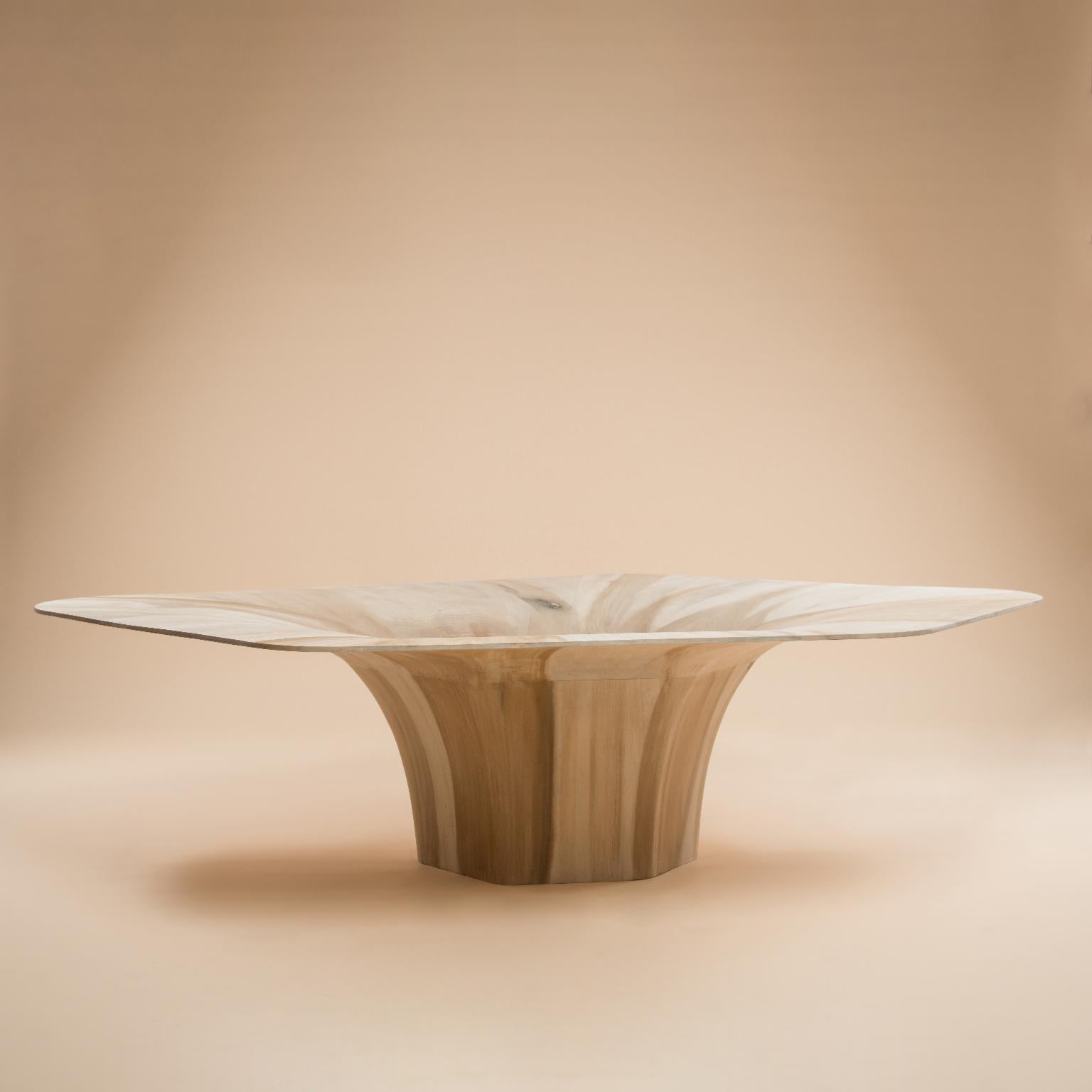 Sculptural dune coffee table by Pietro Franceschini
Sold exclusively by Galerie Philia
Dimensions: W 158 x L 96 x H 40 cm
Materials: Sculpted maple wood

Pietro Franceschini is an architect and designer based in New York and Florence. He was