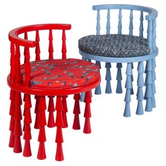 Sculptural Elegance Inspired by the Egyptian Sun God Aten beech Armchair