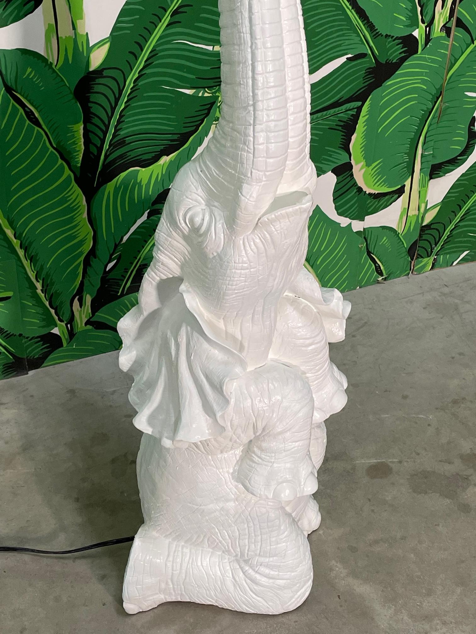 Sculptural Elephant Trunk Floor Lamp In Good Condition For Sale In Jacksonville, FL