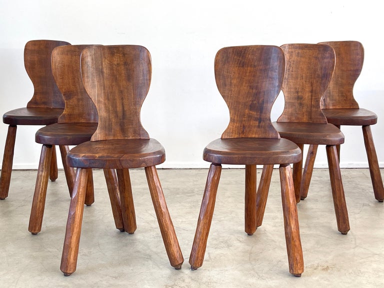 Sculptural Elm Wood Chair For Sale 5
