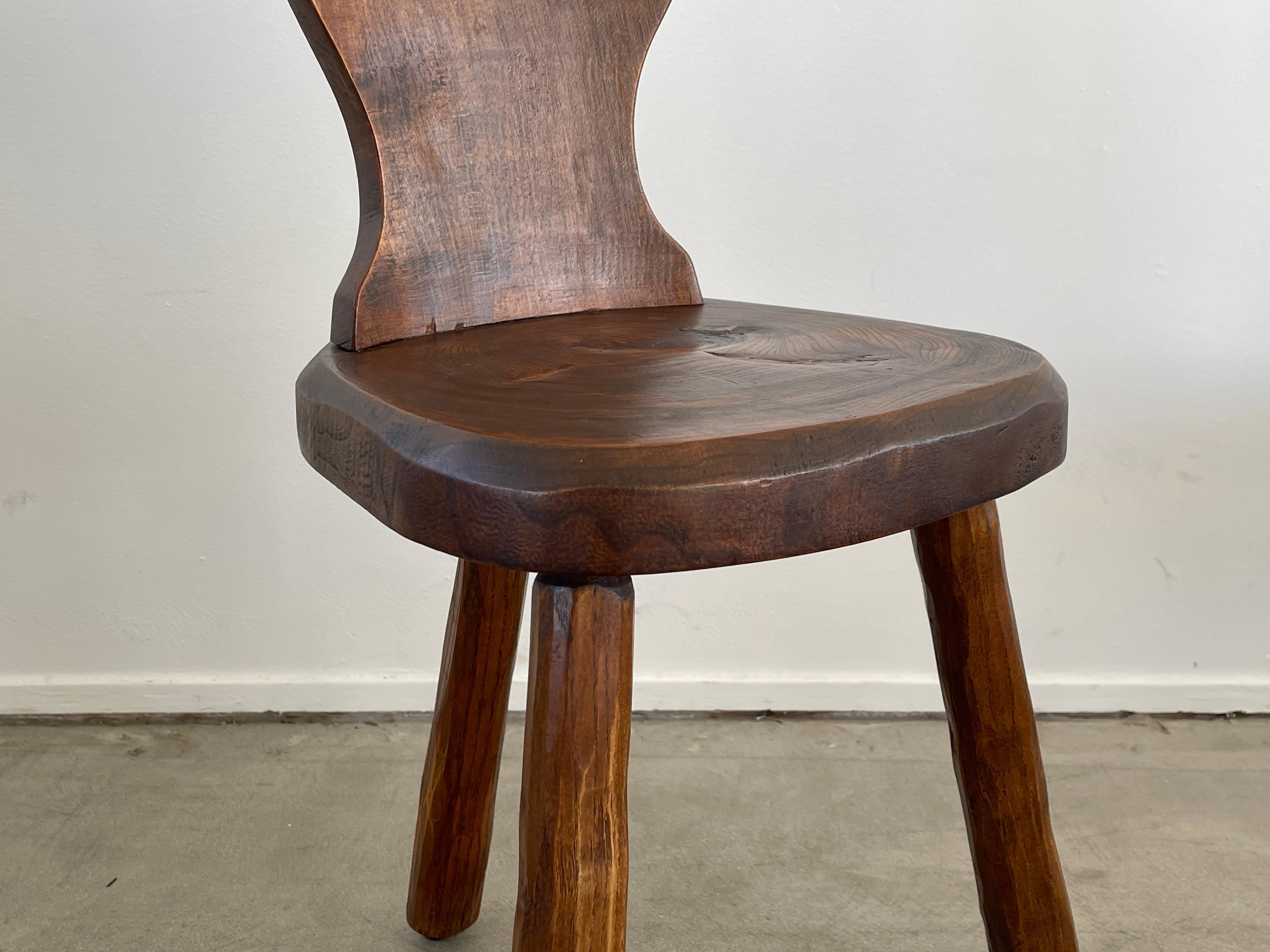 Sculptural Elm Wood Chair In Good Condition For Sale In Beverly Hills, CA