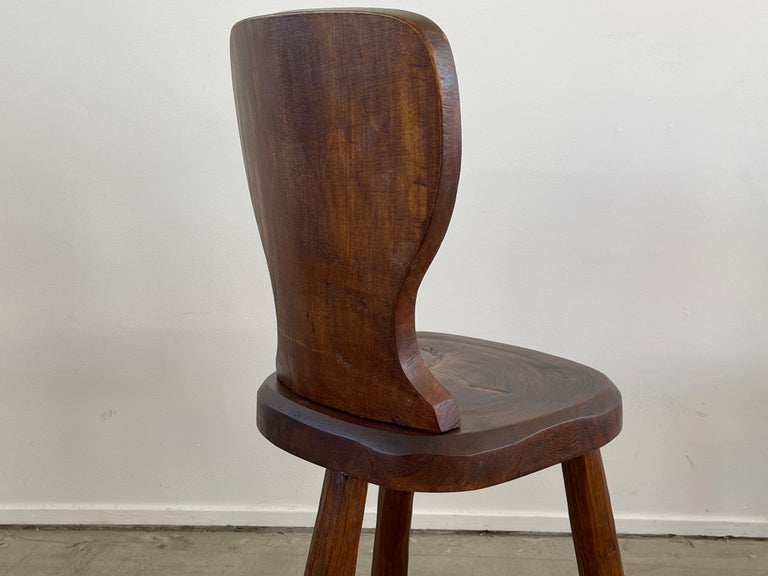 Sculptural Elm Wood Chair For Sale 3
