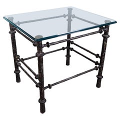 Sculptural End Table, Bronze Finish, in the Manner of Diego Giacometti, c1970s Sculptural End Table, Bronze Finish, in the Manner of Diego Giacometti, c1970s