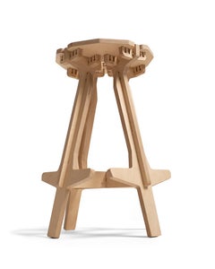 Sculptural engineered  complex 'Stack' bar stool