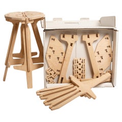 Sculptural engineered  complex 'Stack' bar stool