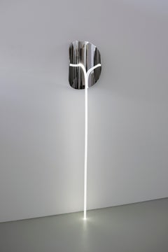 Specchio da parete scultoreo illuminato, Maximilian Michaelis