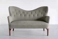 Sculptural Ernst Kühn Sofa with Wing Shaped Back, Normina A/S, Denmark, 1930s