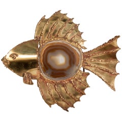 Sculptural Fish Lamp by Henri Fernandez
