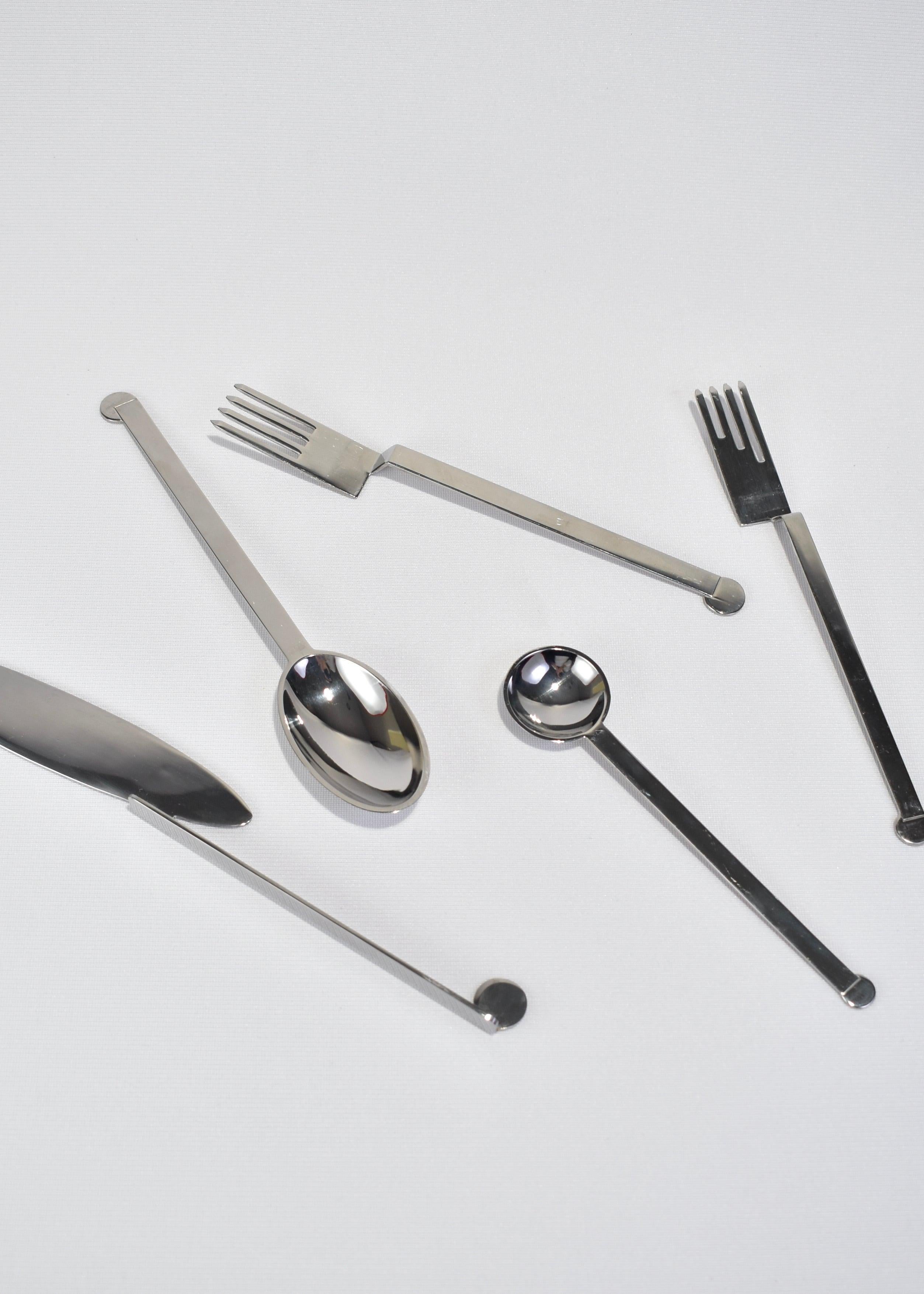 Sculptural Flatware Set In Good Condition In Richmond, VA