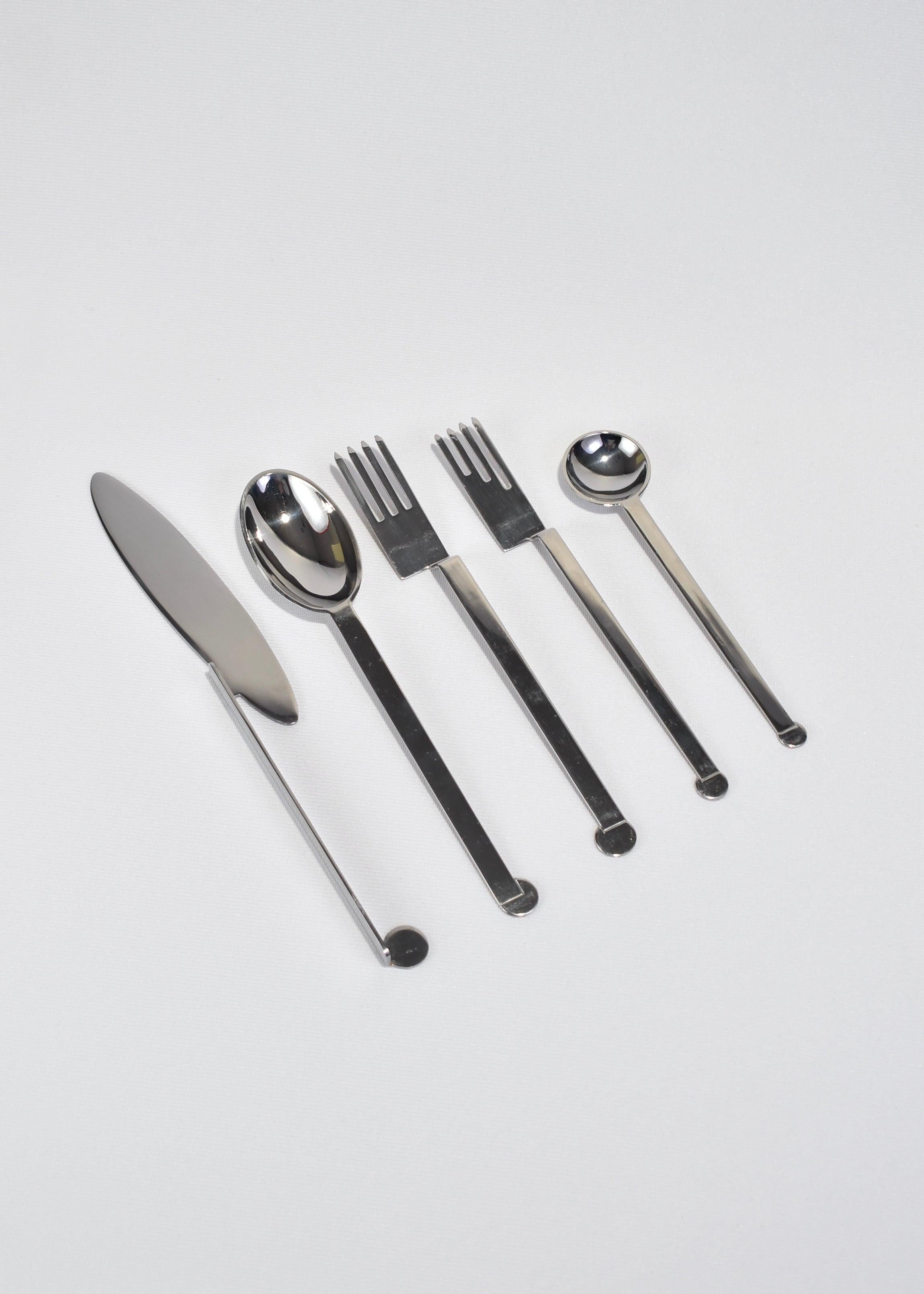 Late 20th Century Sculptural Flatware Set