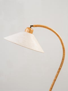 Sculptural Floor Lamp in Birch Wood and Brass by Markslöjd, Sweden, 1970s