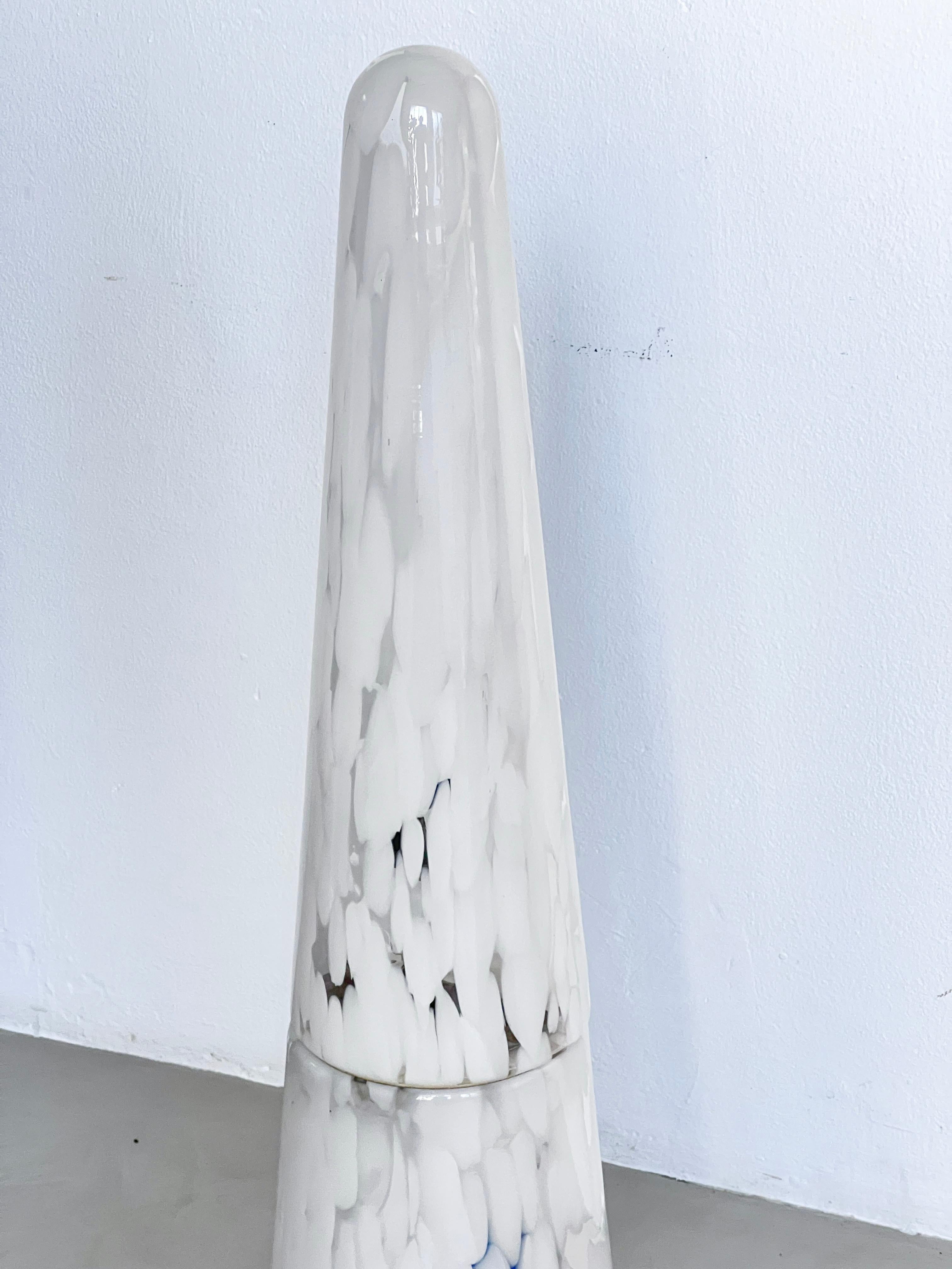 Ère spatiale Lampadaire sculptural de collection, verre de Murano, années 1970 en vente