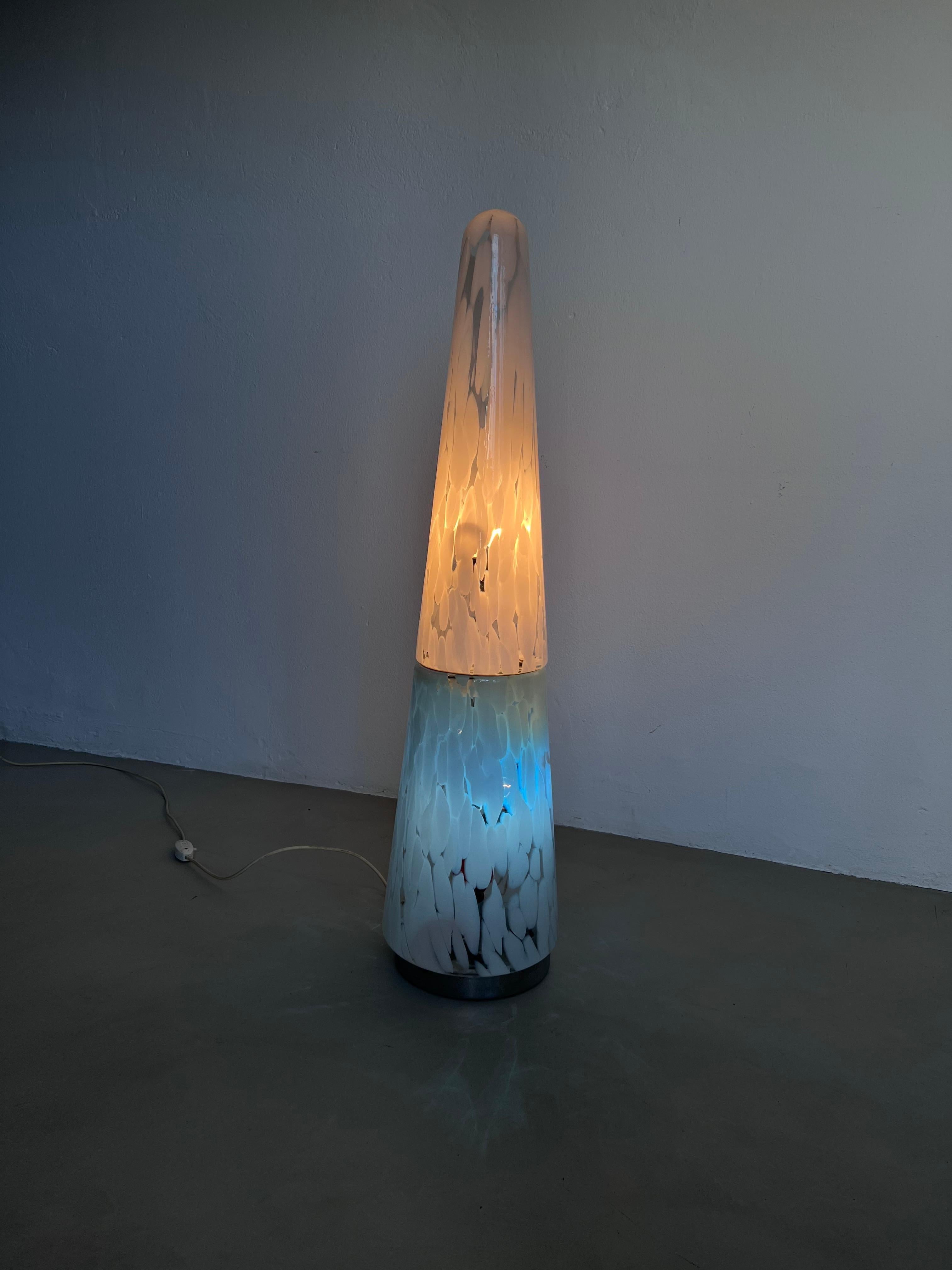 Sculptural floor lamp, Murano glass, 1970s , Collectible Decorative For Sale 2