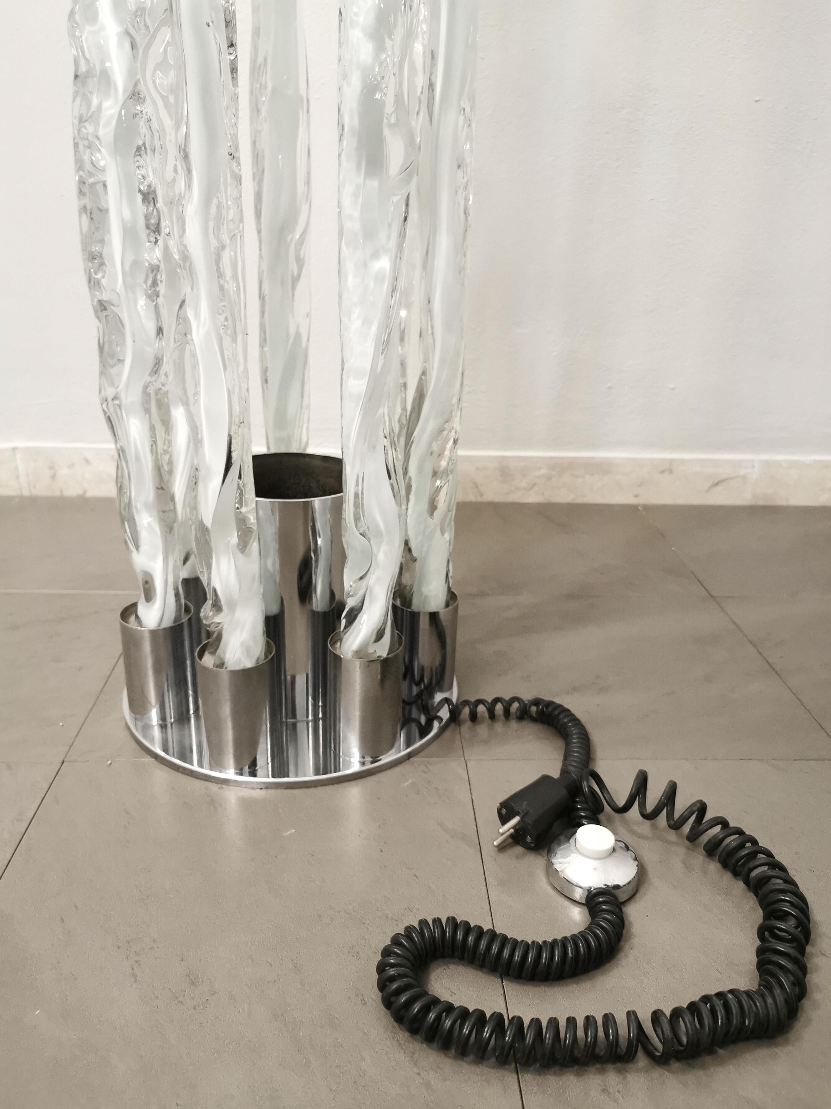  Floor Lamp Sculptural Murano Glass Ettore Fantasia Gino Poli for Sothis 1970s For Sale 3