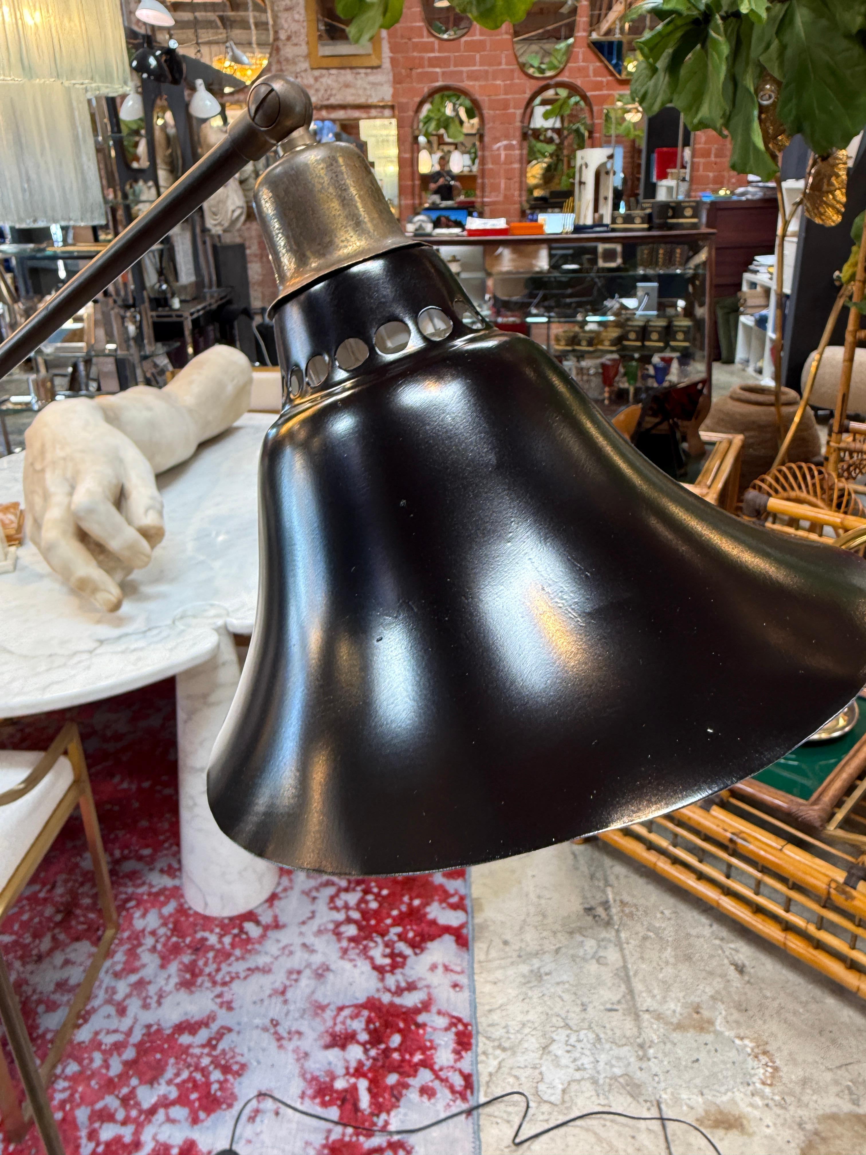 Italian Sculptural Floor Lamp with Curved Base, 1950s For Sale