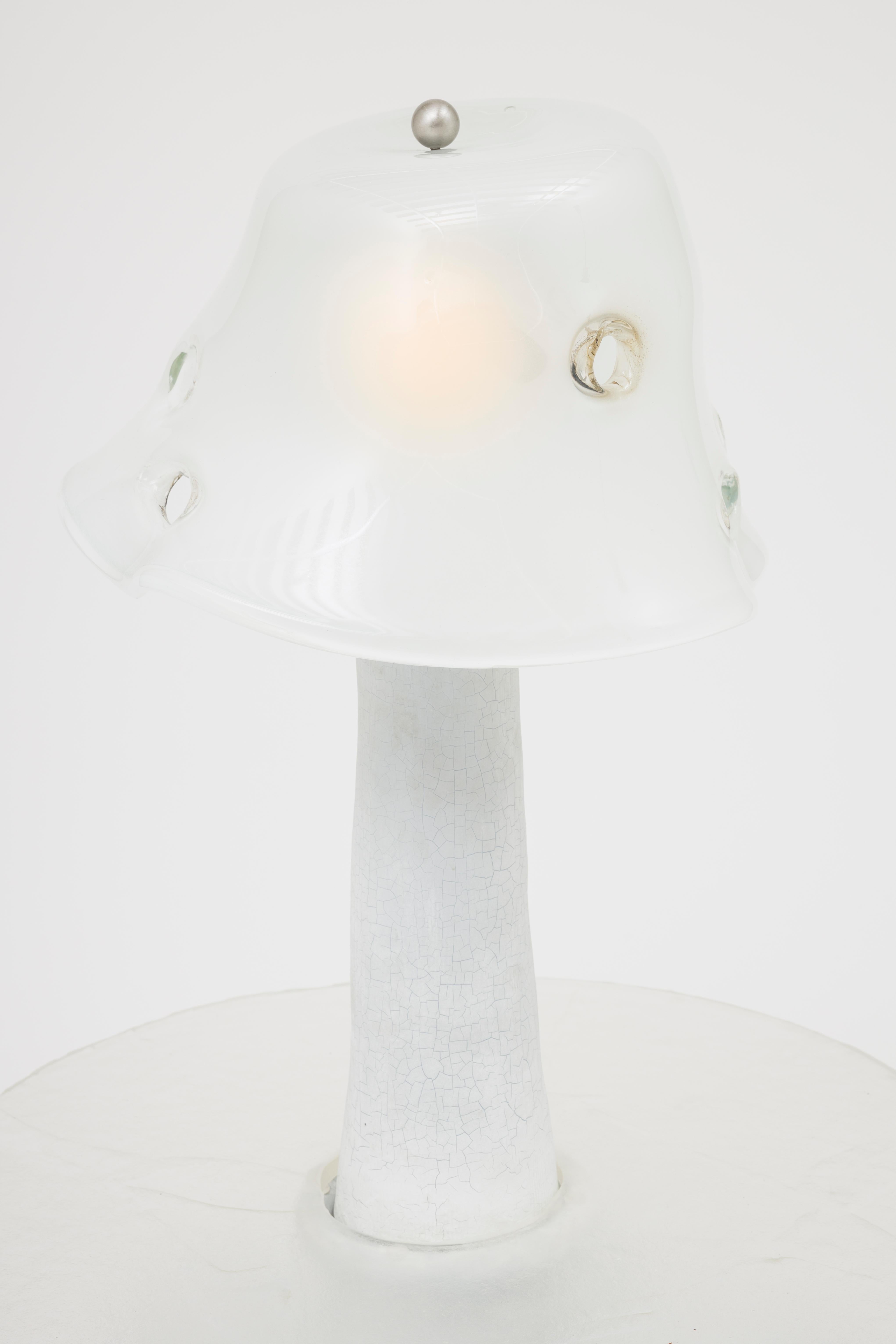 Cast Sculptural Floor Lamp with Table by Ellen Pong
