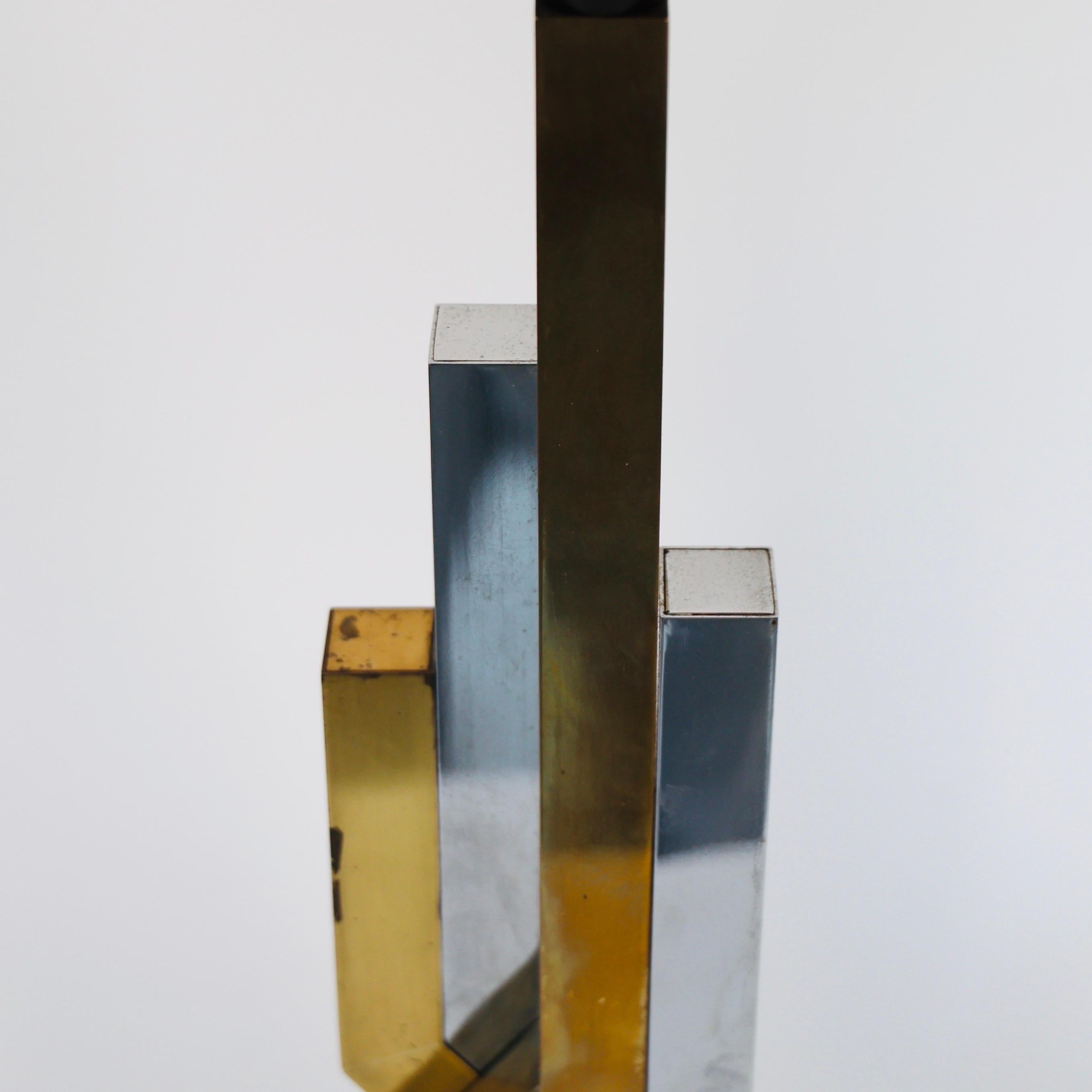Ottone Lampade da terra scultoree disegnate da Svend Aage Holm Sorensen, anni '60, Danimarca in vendita