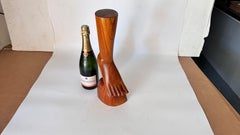 Sculptural Foot & Ankle Jewelry Display in Patinated Wood – Decorative