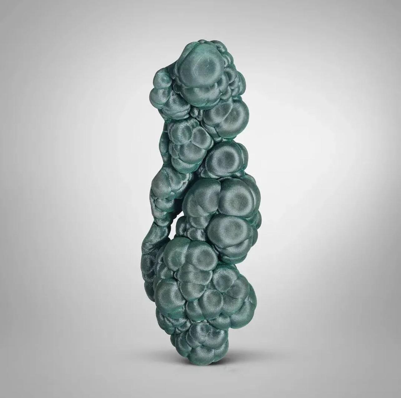 Sculptural Forest Green Alien Eye Malachite From China For Sale 4