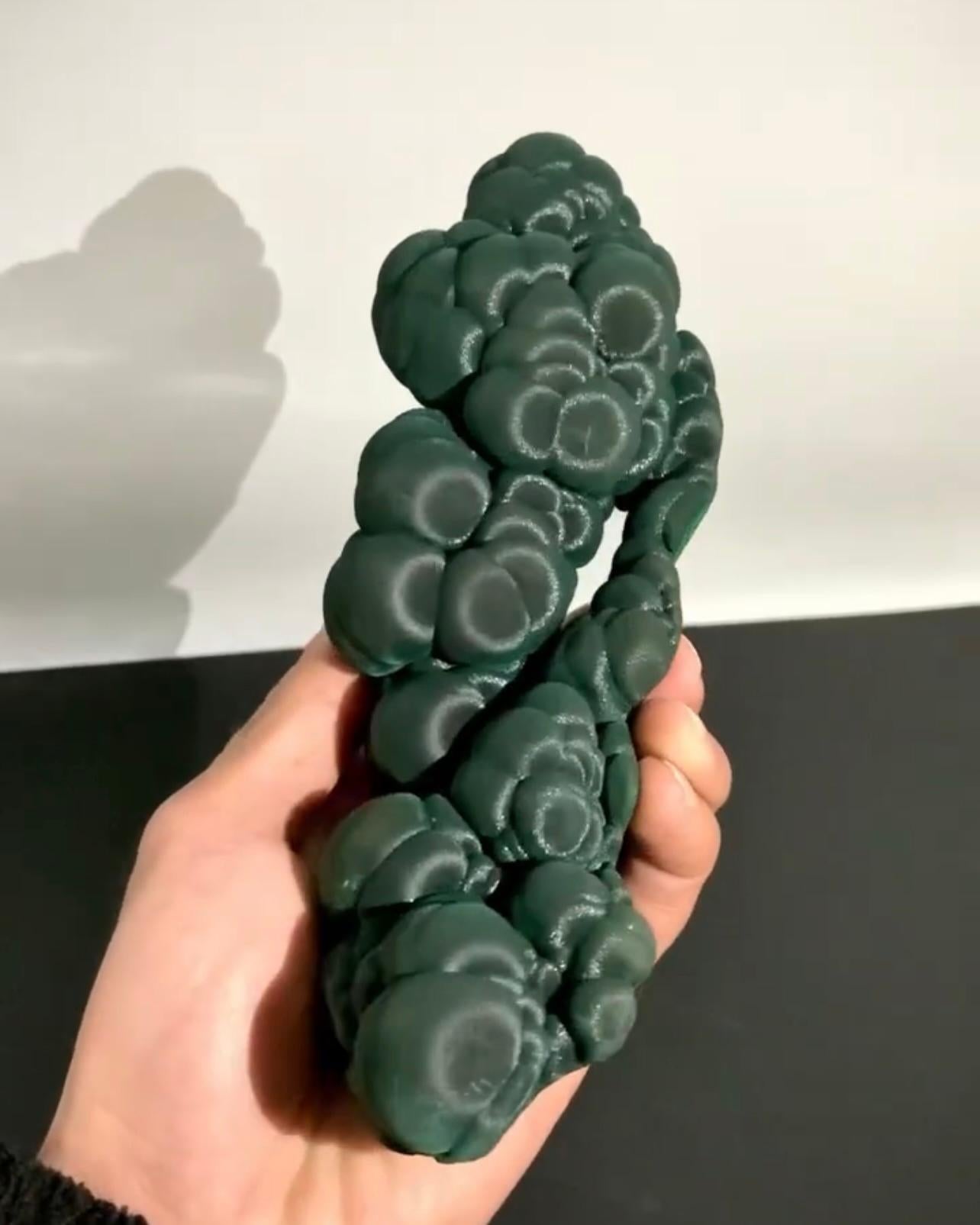 Crystal Sculptural Forest Green Alien Eye Malachite From China For Sale