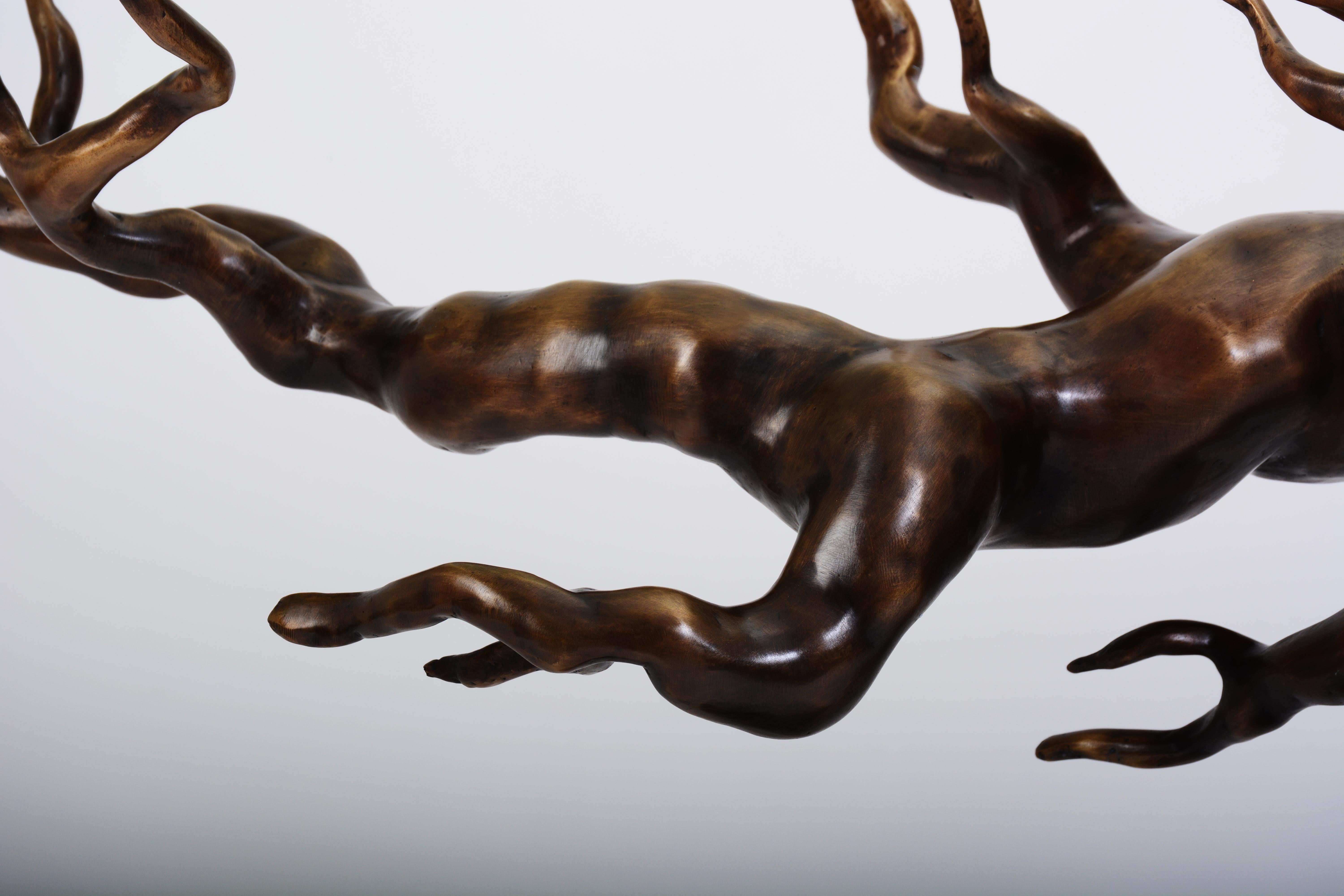 European Sculptural Forest Side Table in Cast Bronze by Elan Atelier (IN STOCK) For Sale
