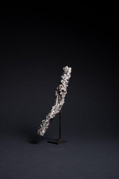 Fulgurite Sculpture: Natural Glass Lightning Specimen from Algeria