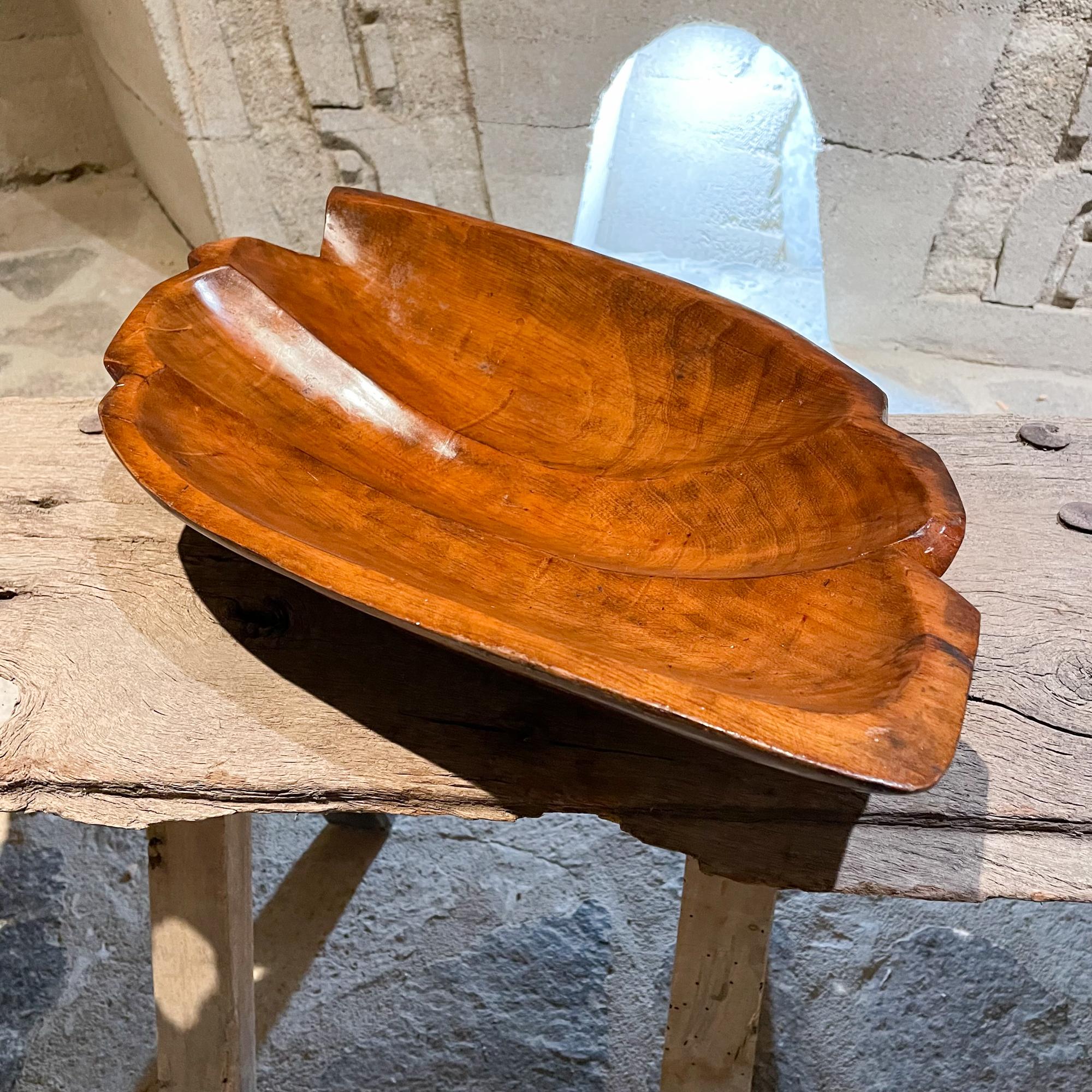 Sculptural Free Form Wood Fruit Bowl Organic Modern from Mexico, 1970s In Good Condition In Chula Vista, CA