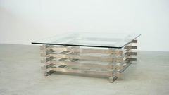 Sculptural French Chrome coffee table