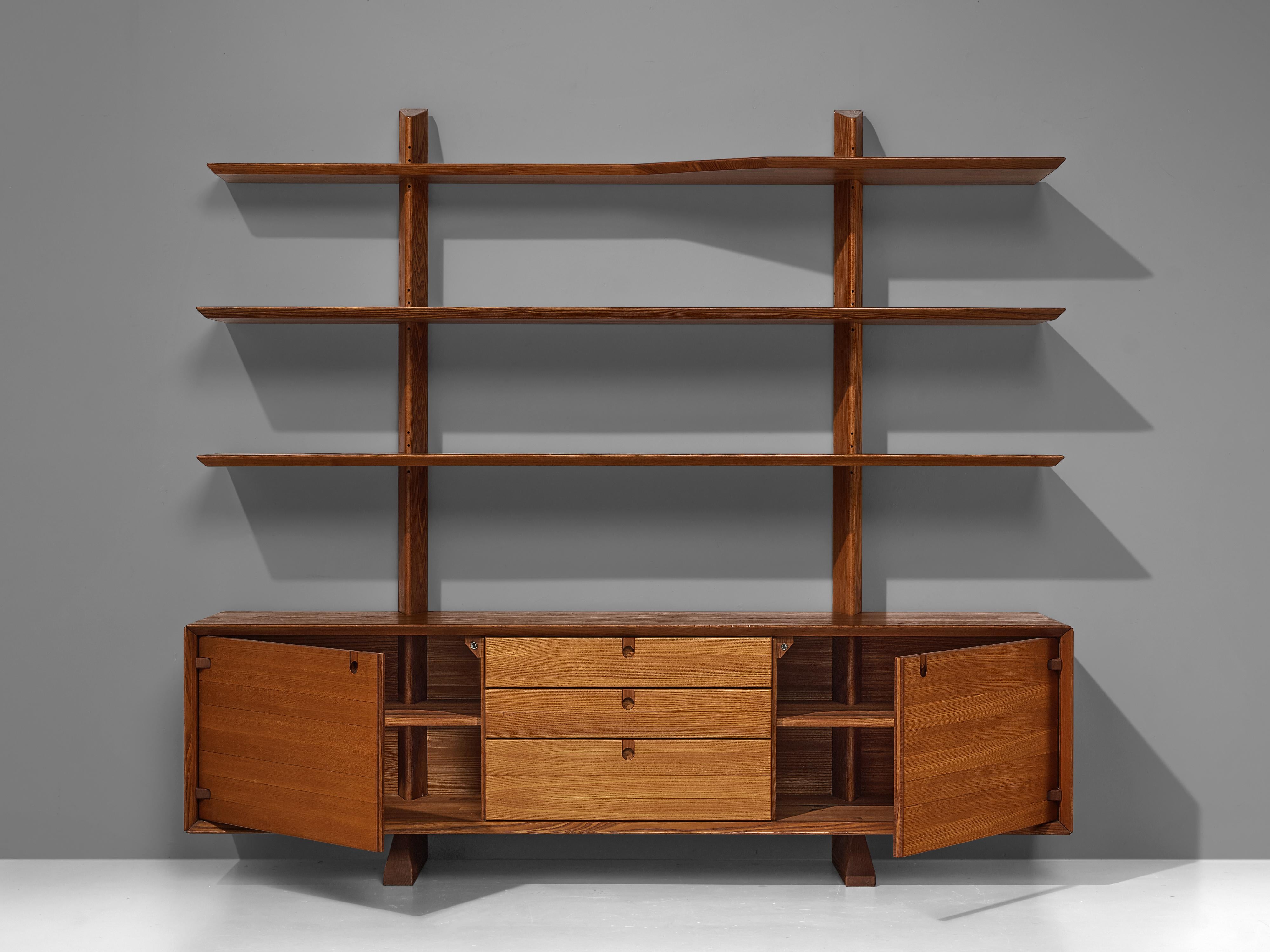 Sculptural French Highboard in Elm 4