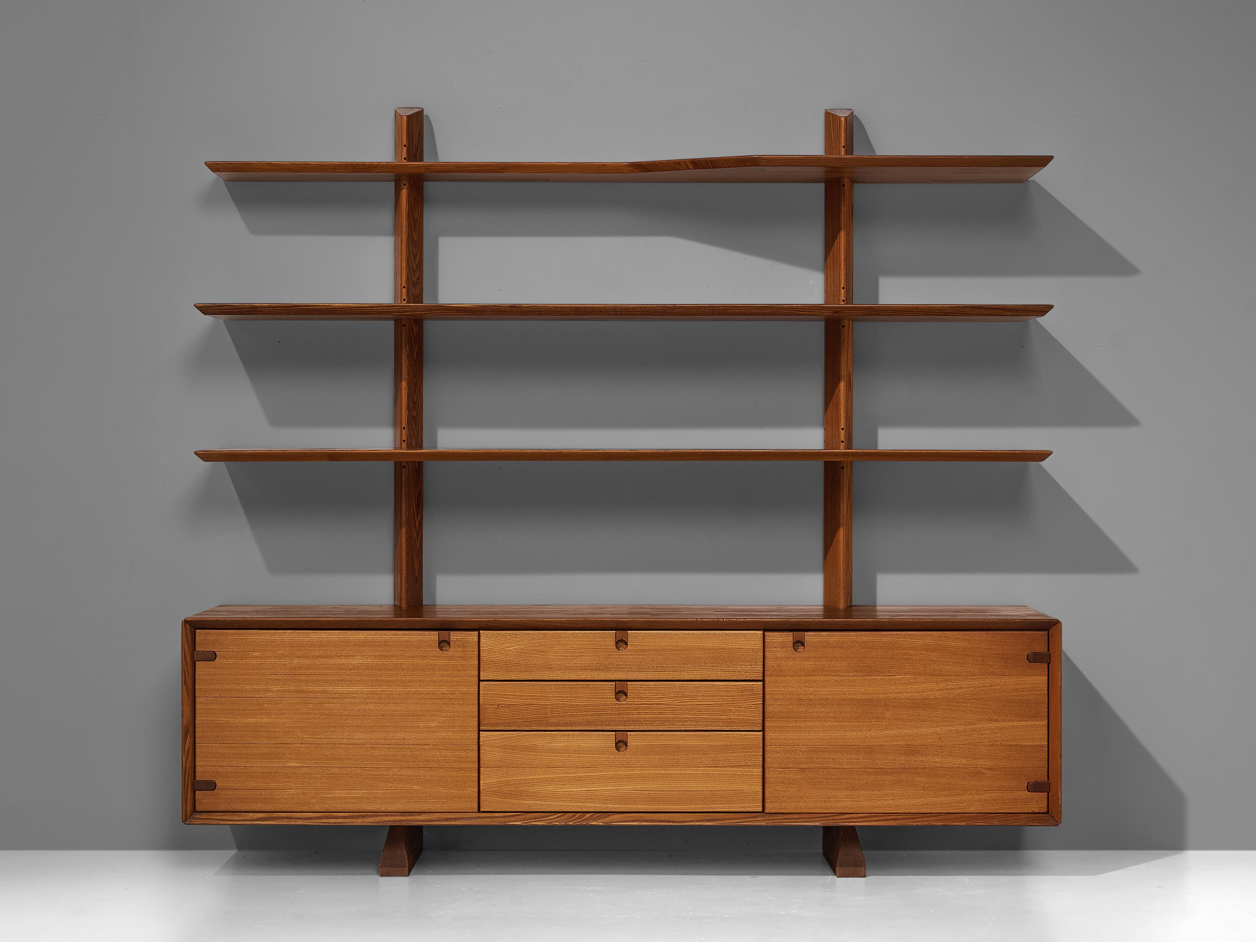 Sculptural French Highboard in Elm 1