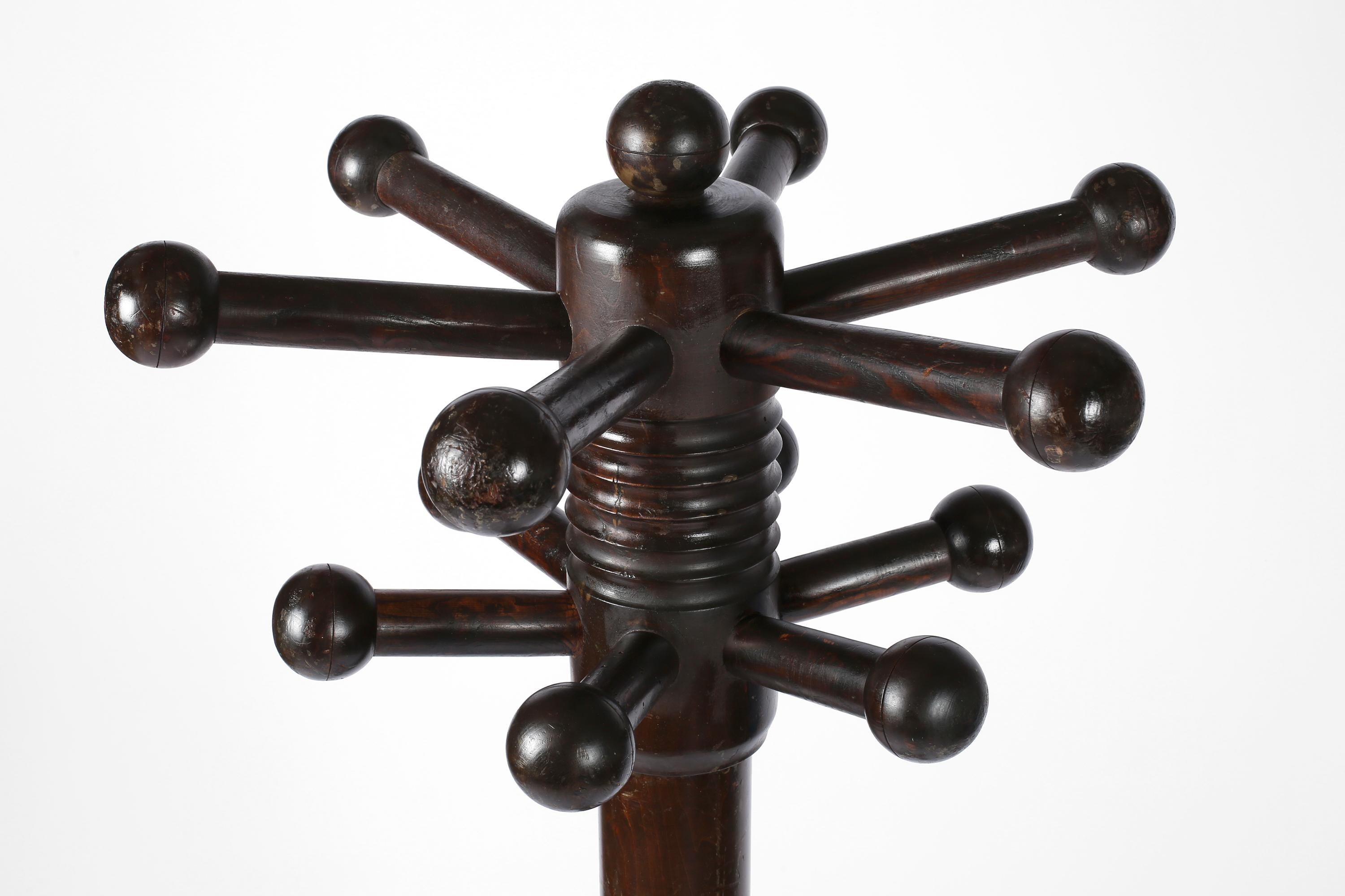 Sculptural French Oak Coat Stand by Charles Dudouyt c. 1940 7