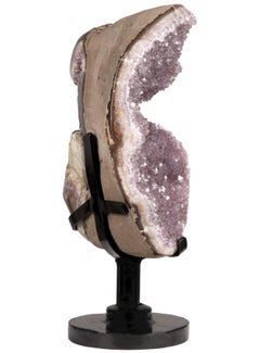 Sculptural Geode Heart with Amethyst and Druze, Agate, White Quartz and Calcite