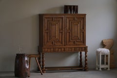 Sculptural Geometric Cabinet in Nutwood, Danish Modern, Made in, 1920s