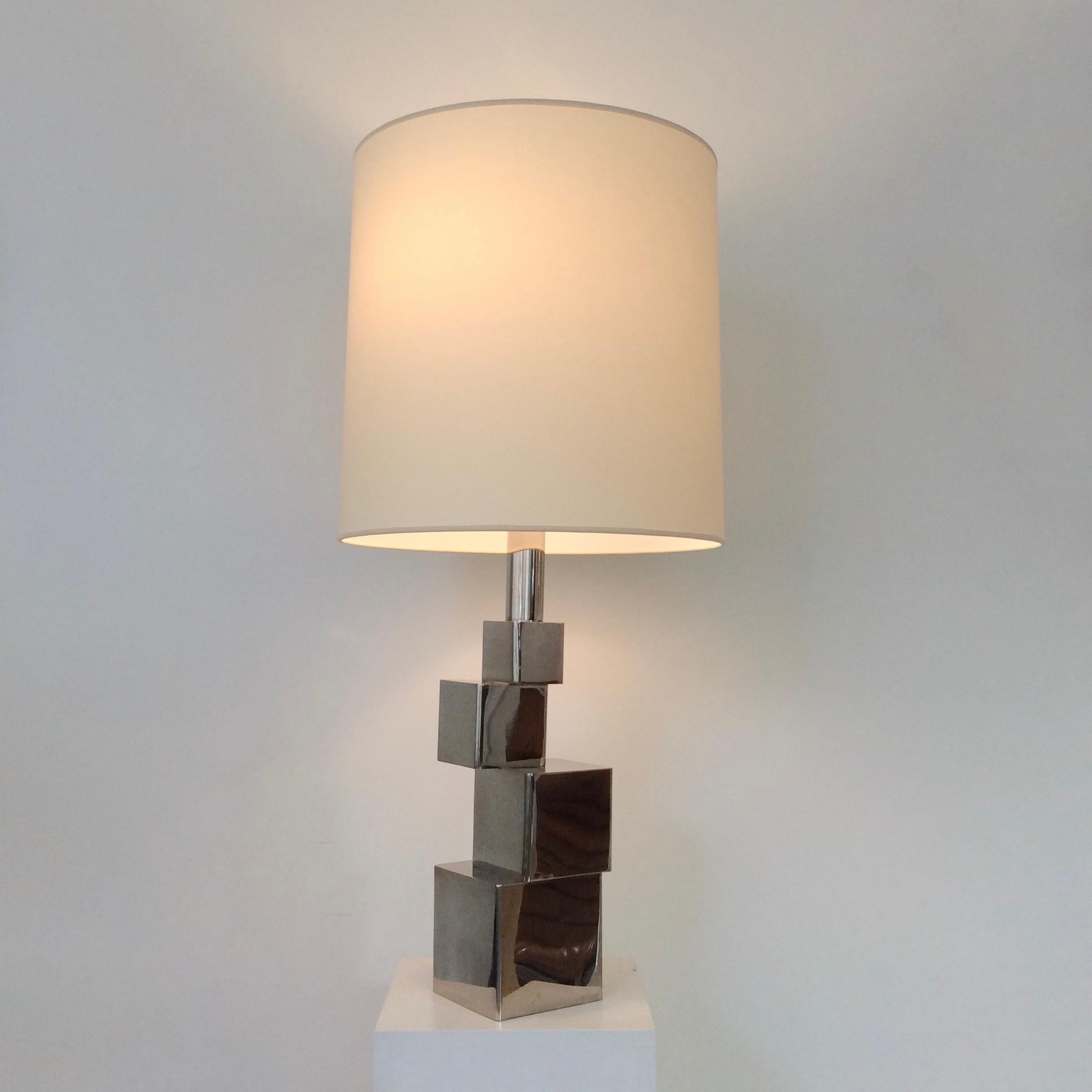 Sculptural Geometric Table Lamp, circa 1970, France 4