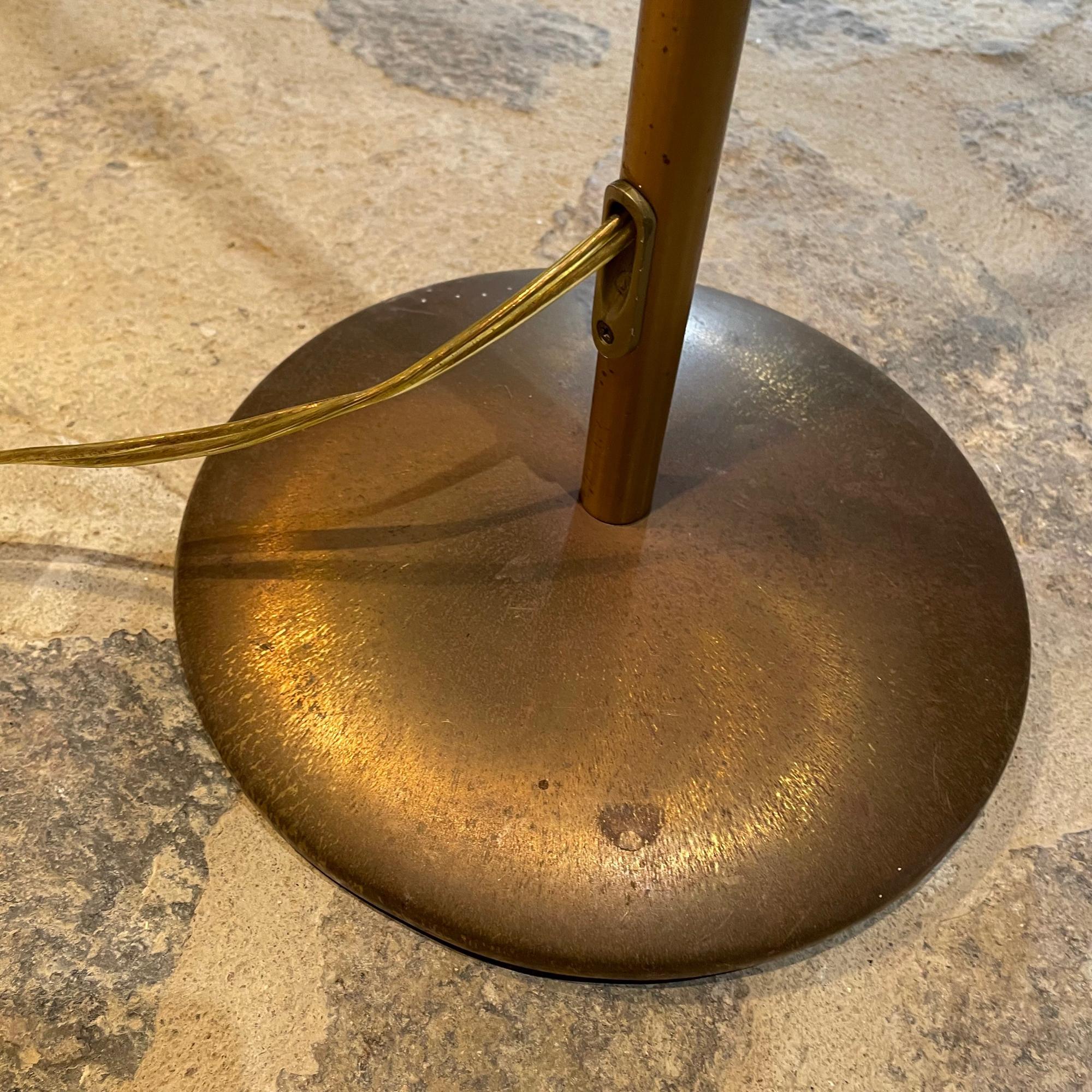 Sculptural German Reading Pharmacy Floor Lamp Patinated Brass by Holtkotter 1980 2