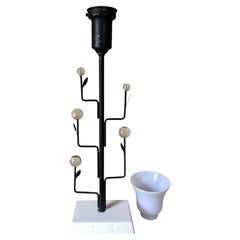 Sculptural Italian Modern Metal and Glass Tree Table Lamp
