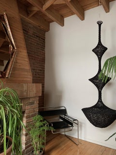 Sculptural Giant Hand-Crochet Textile Chandelier Briza Raw Collection