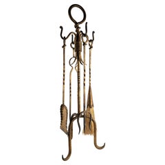 Strumenti per camini e vasi per camini moderni di metà secolo