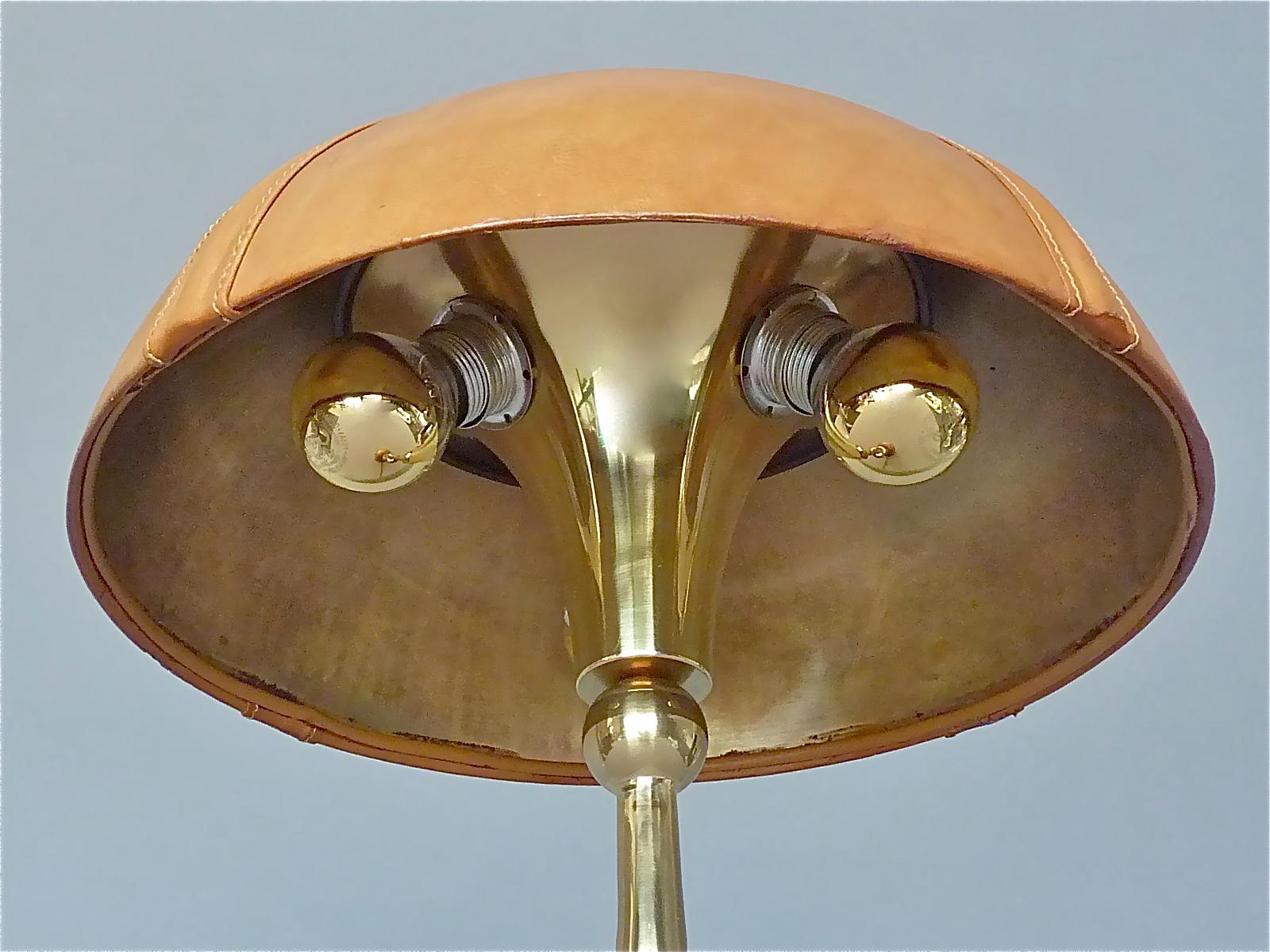 Sculptural Gilt Bronze Leather Knotted Table Lamp French 1970s Jansen Pergay Era For Sale 5