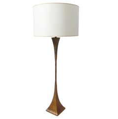 Skulpturale vergoldete Stehlampe von Stewart Ross James für Hansen