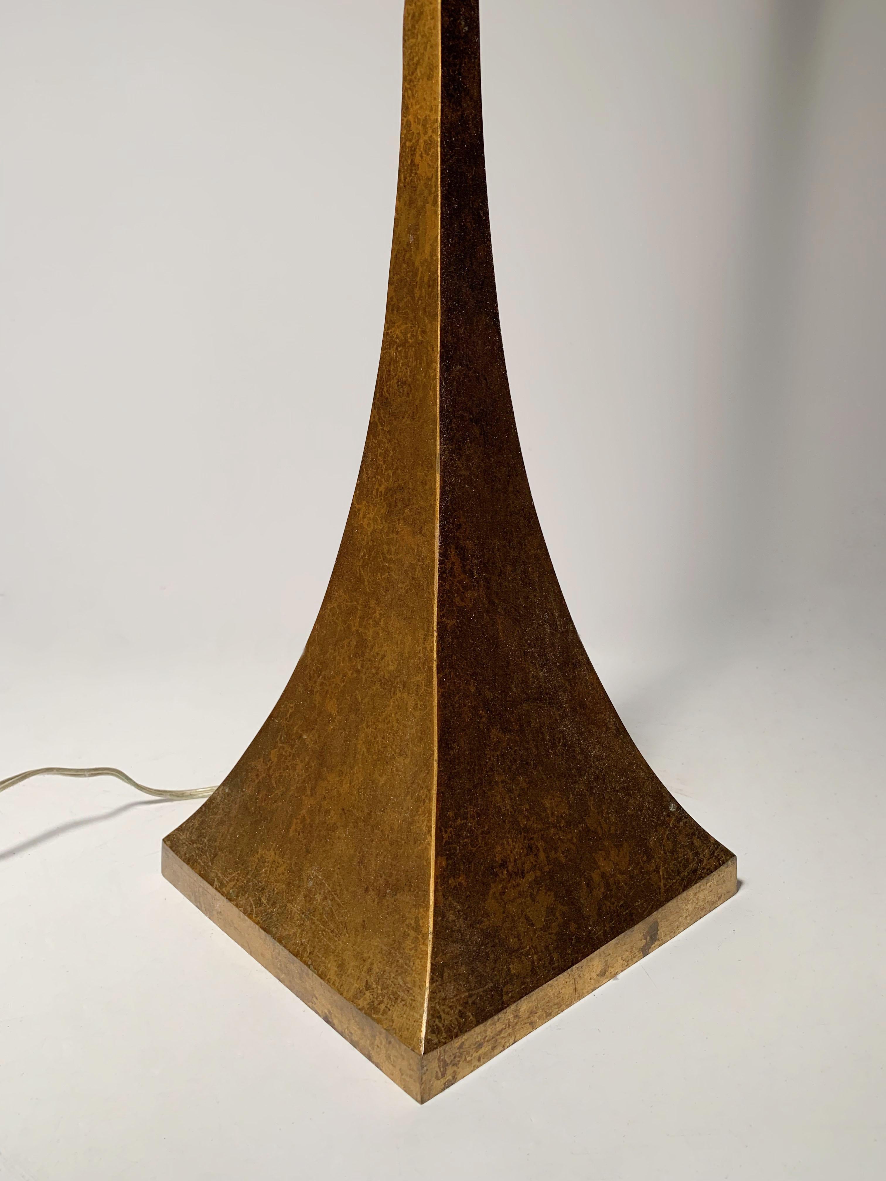 Mid-Century Modern Sculptural Gilt Floor Lamp by Stuart Ross James for Hansen For Sale