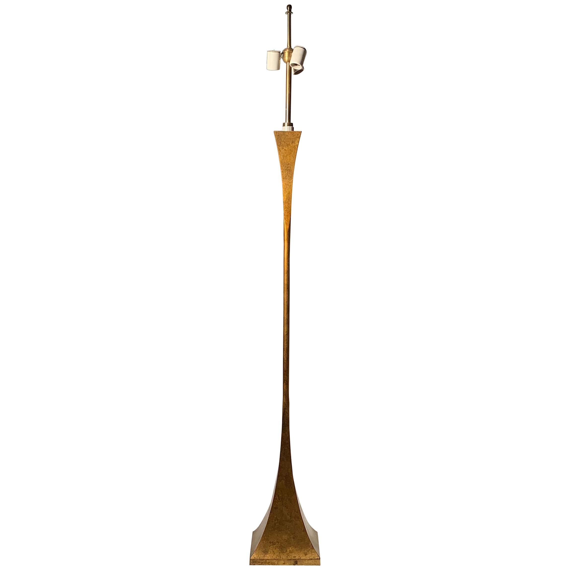 Lampadaire sculptural doré de Stuart Ross James pour Hansen