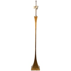 Lampada da terra scultorea dorata di James Stuart ROSS per Hansen