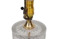 Skulpturale Tischlampe aus Glas und Messing