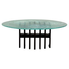 Sculptural glass coffee table by Heinz Lilienthal 1970, Germany