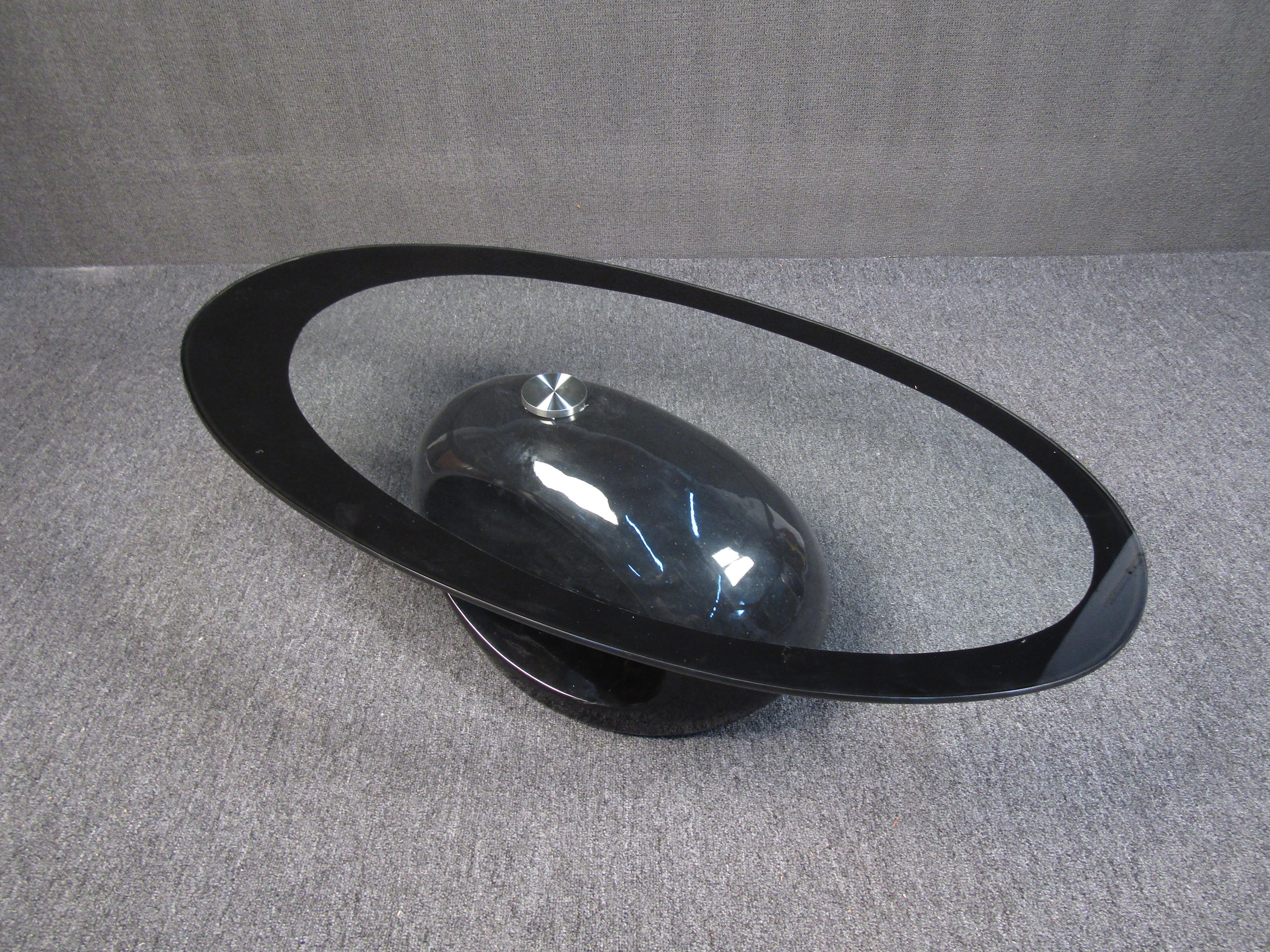 Mid-Century Modern Sculptural Glass Coffee Table