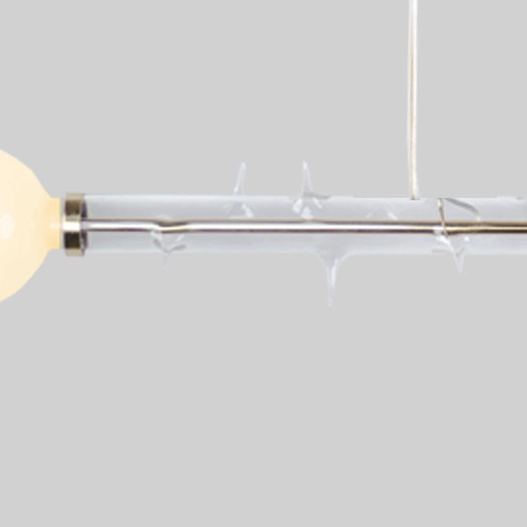 Stem Glass Hanging Lamp by Diego Olivero Studio In New Condition For Sale In Brooklyn, NY