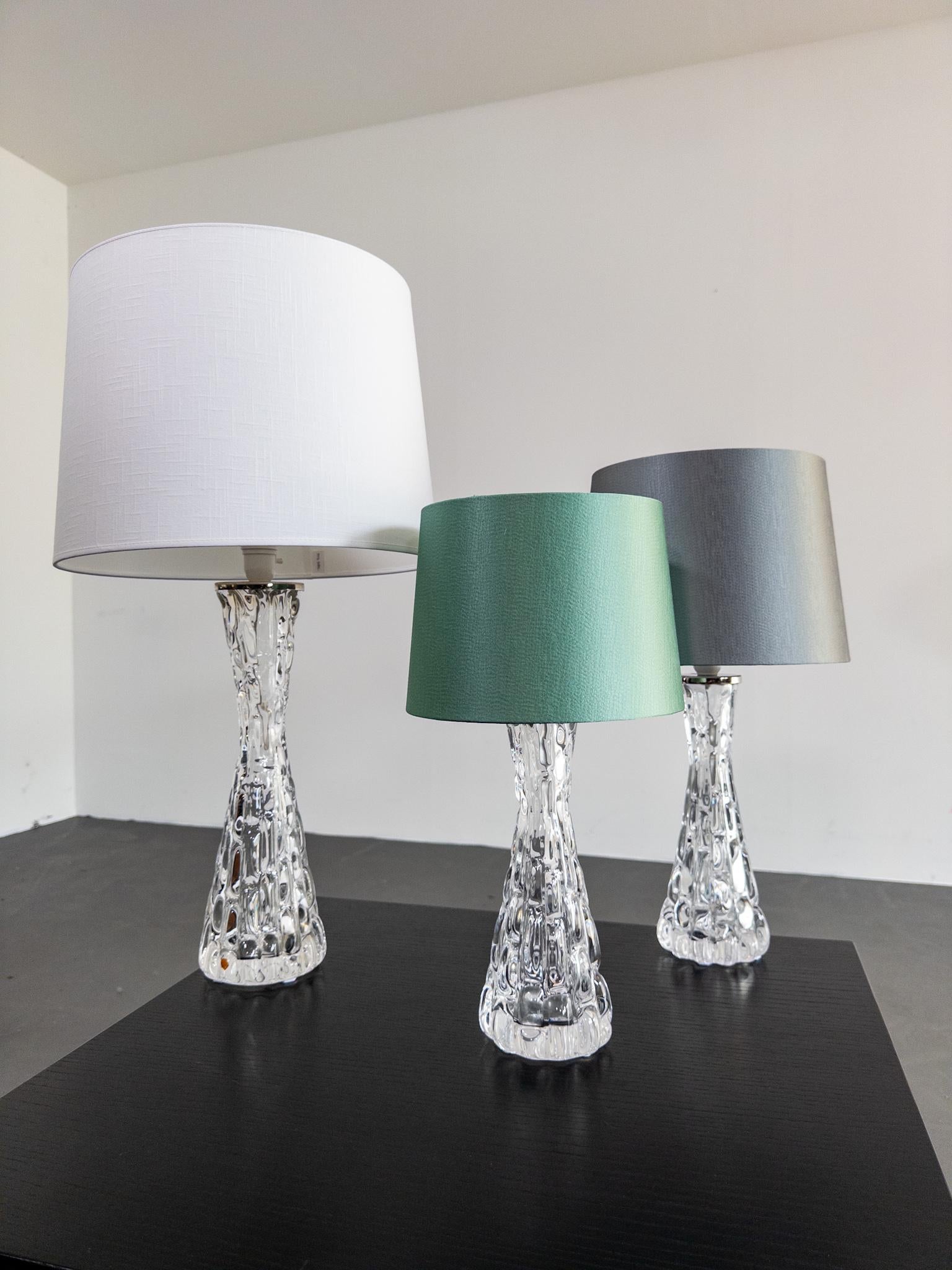 Lampes de table sculpturales en verre de Carl Fagerlund pour Orrefors, Suède, années 1960 en vente 3